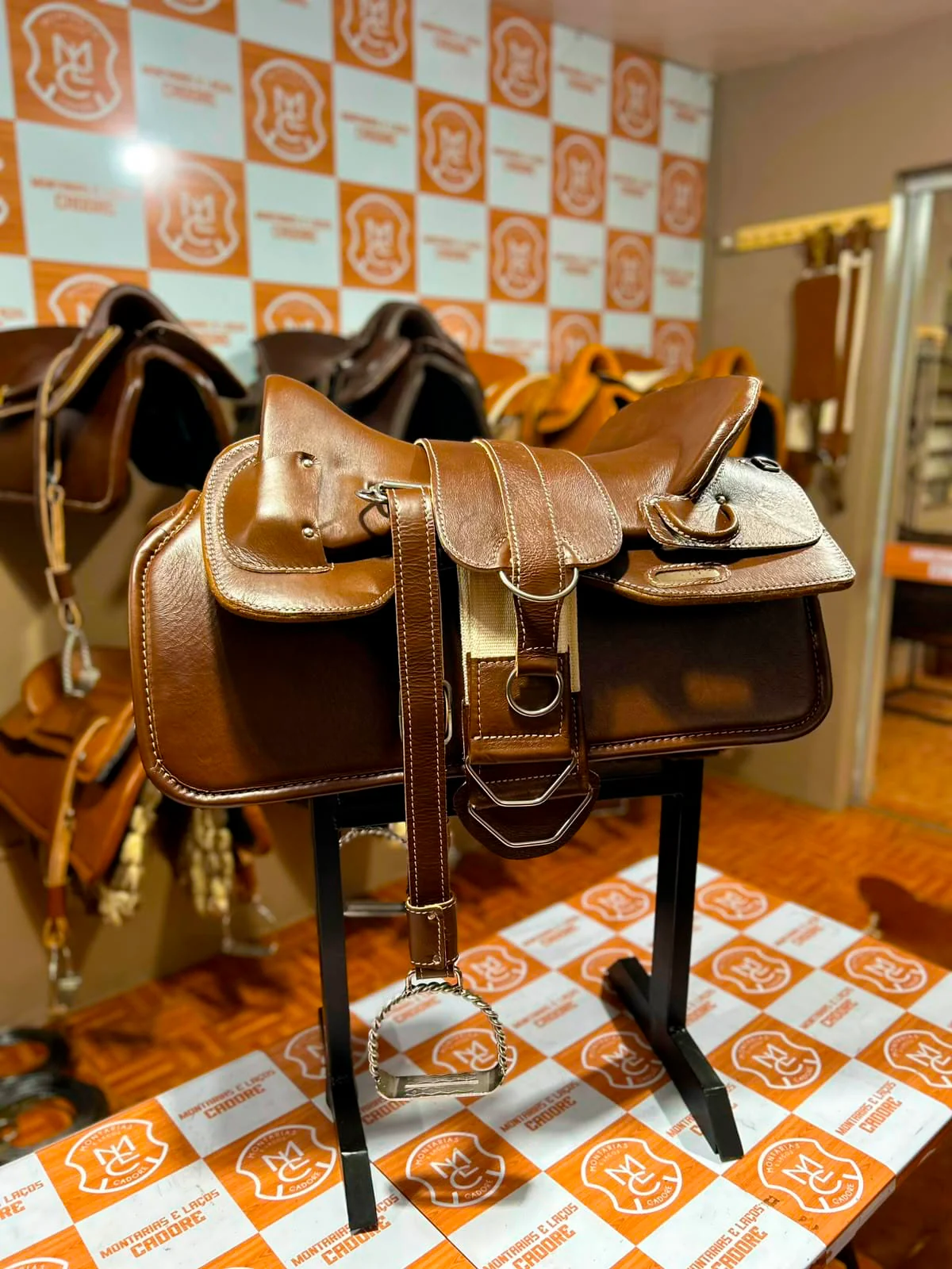 Kit Sela Aba Larga Prova Ginete para cavalo