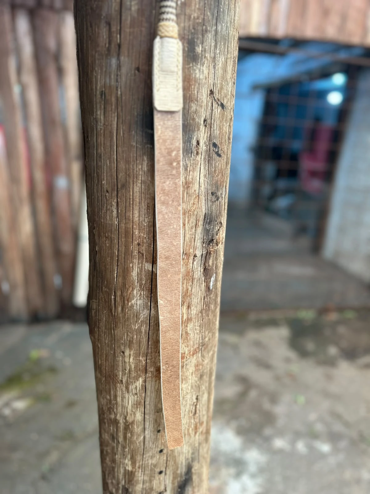 Pala de couro do mango tramado uruguaio