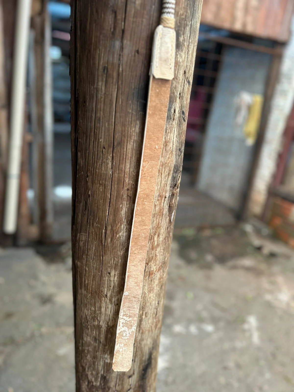 Pala de couro do mango tramado uruguaio