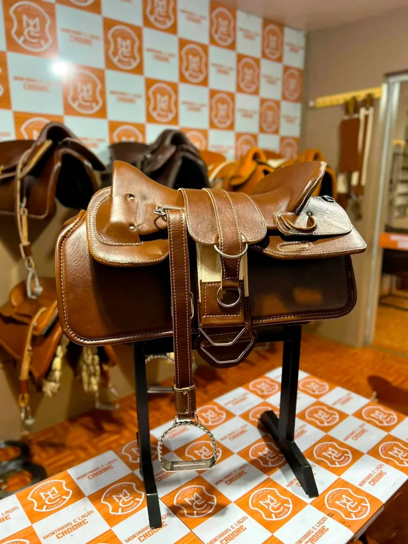 Kit Sela Aba Larga Prova Ginete para cavalo
