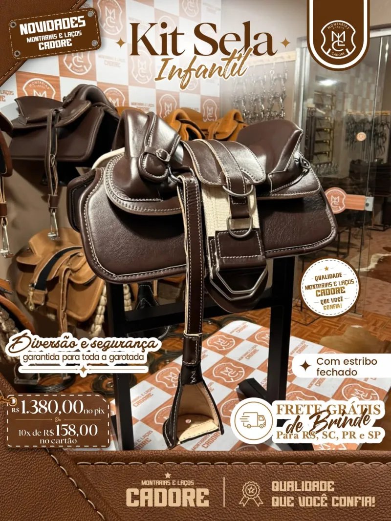 Kit Sela Freio de Ouro Infantil