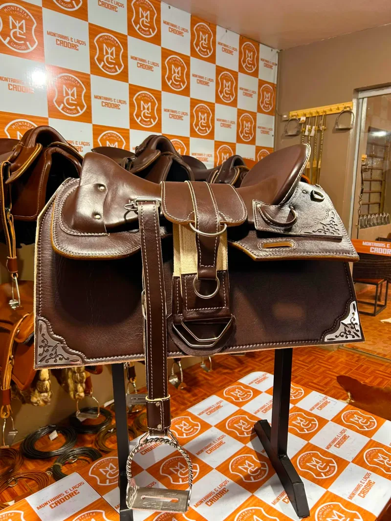 Kit Sela Freio de Ouro para cavalo