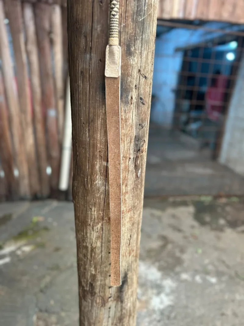 Pala de couro do mango tramado uruguaio