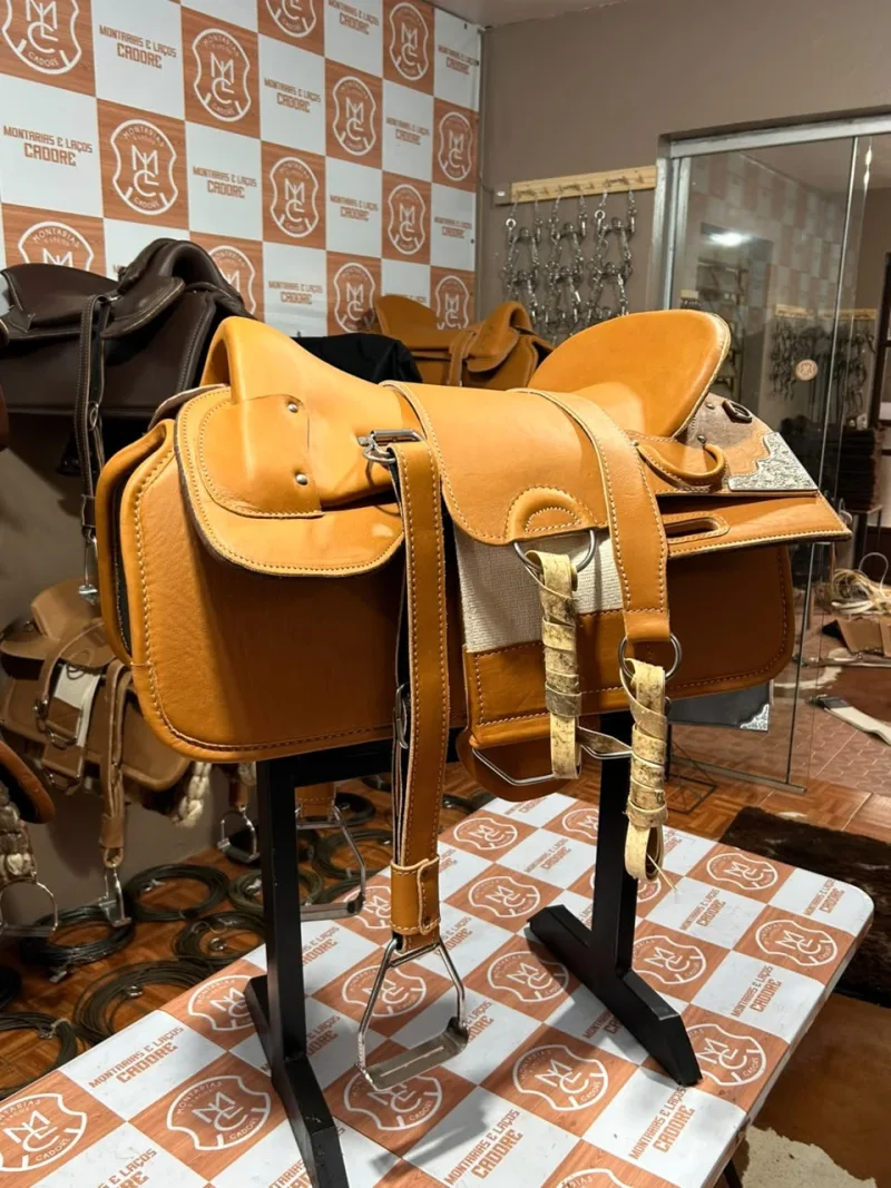 Kit Sela Aba Larga Prova Ginete para cavalo