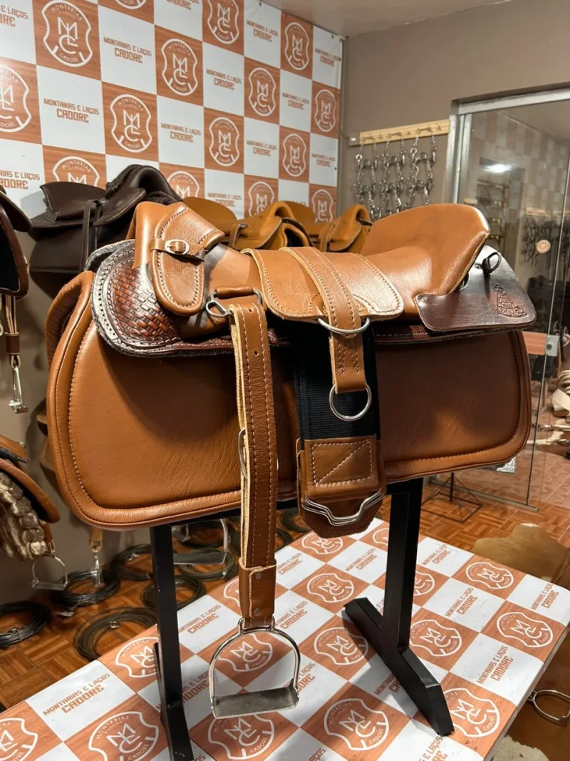 Kit Sela Freio de Ouro para cavalo