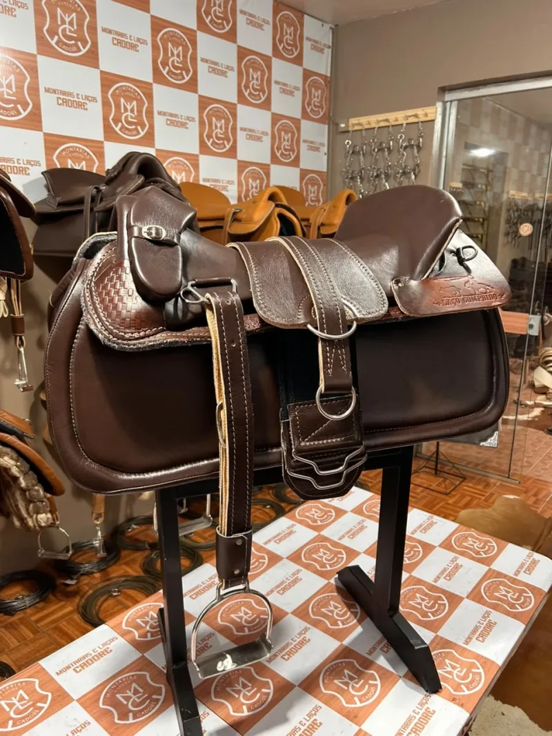 Kit Sela Freio de Ouro para cavalo