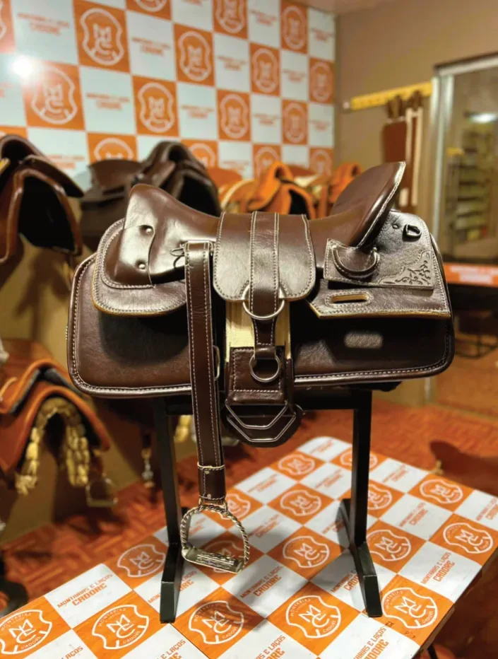 Kit Sela Aba Larga Prova Ginete para cavalo