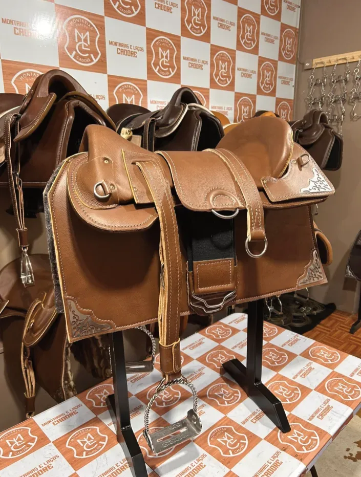 Kit Sela Aba Larga Prova Ginete para cavalo