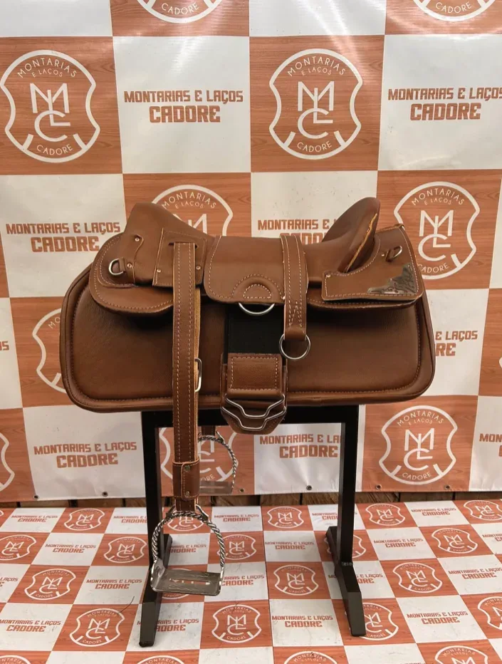 Kit Sela Aba Larga Prova Ginete para cavalo