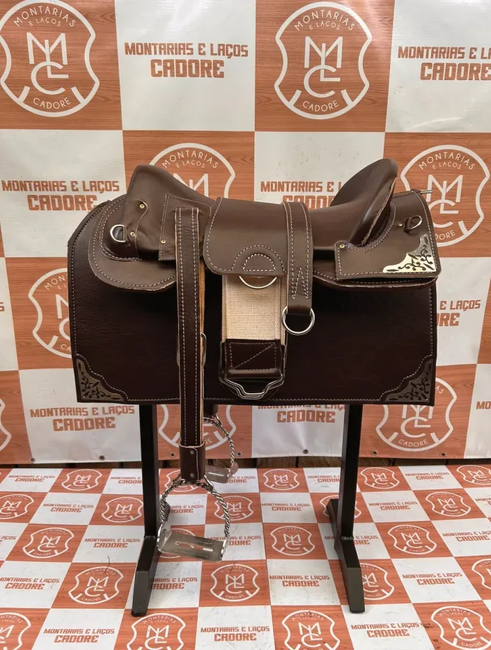 Kit Sela Aba Larga Prova Ginete para cavalo