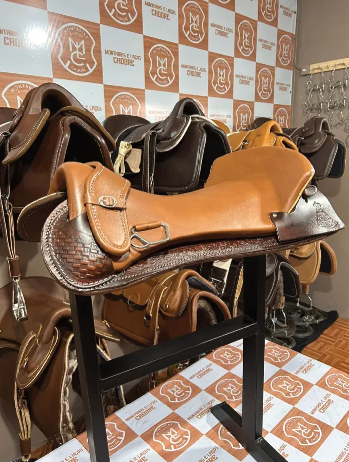 Sela Freio de Ouro Edição Nossa Senhora Aparecida para cavalo