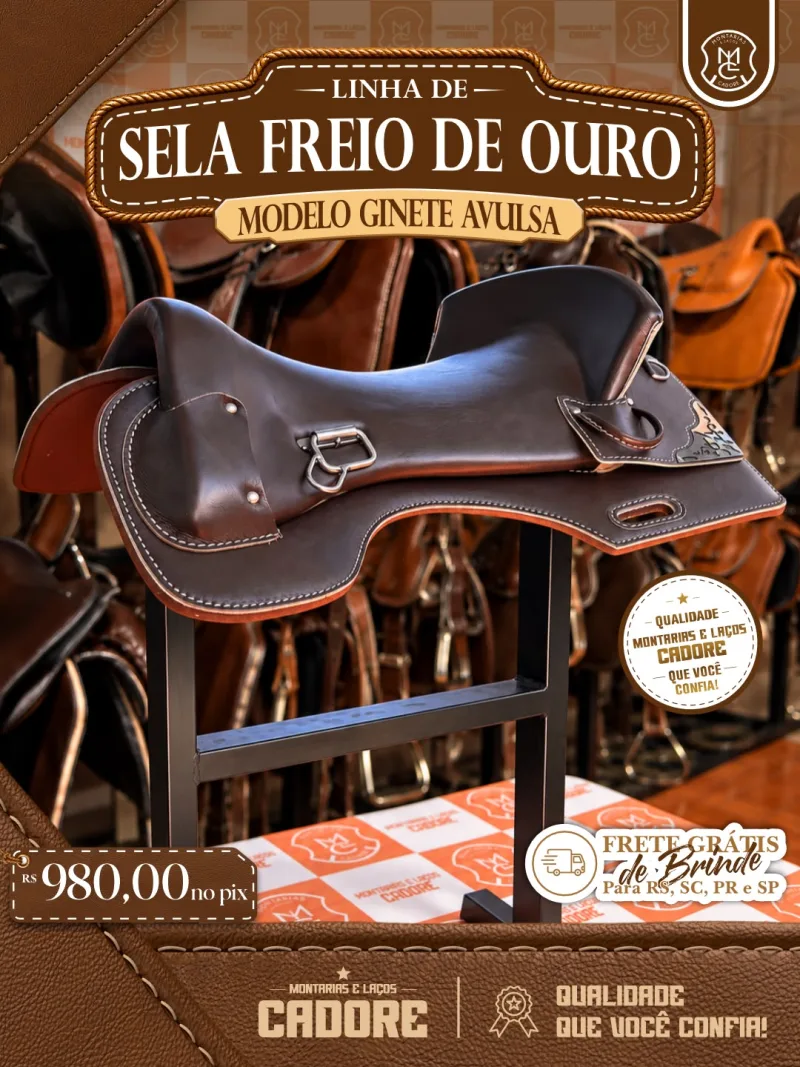 Sela Freio de Ouro Modelo Ginete Avulsa