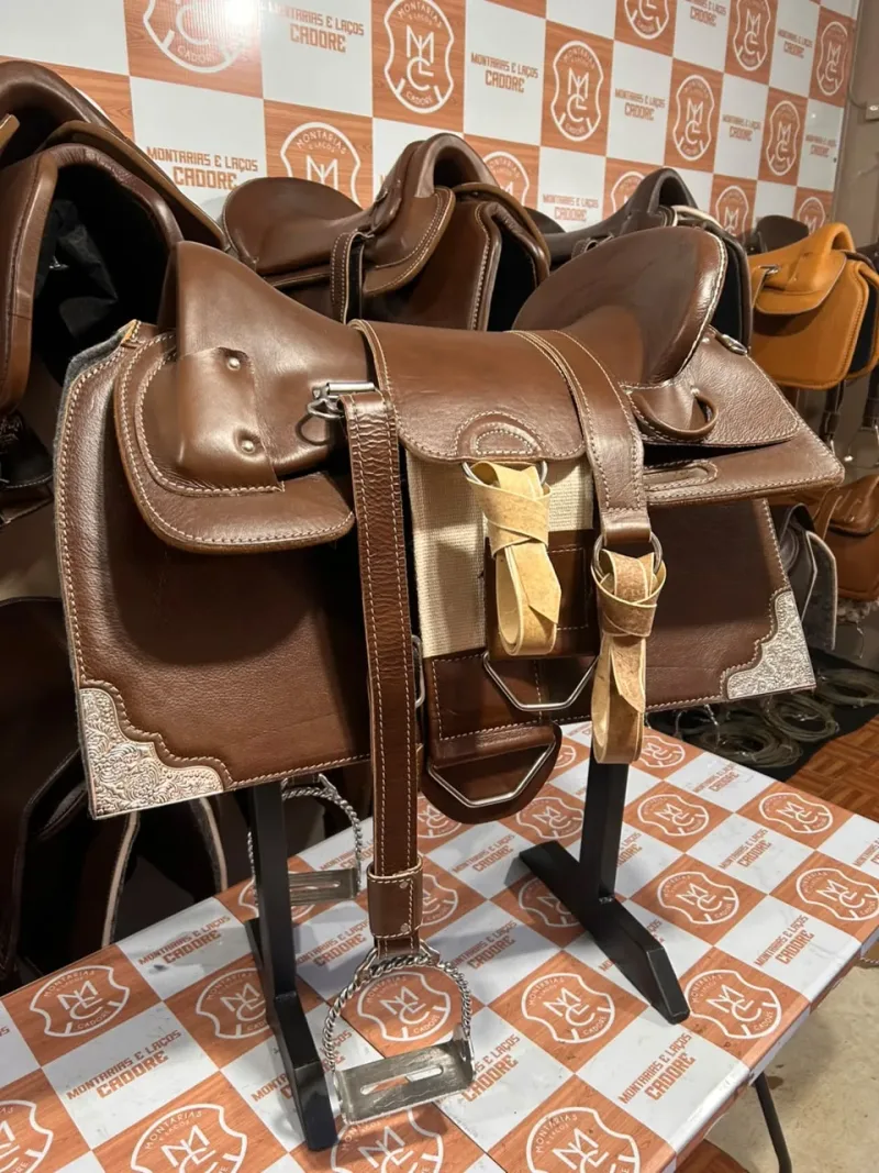 Kit Sela Aba Larga Prova Ginete para cavalo