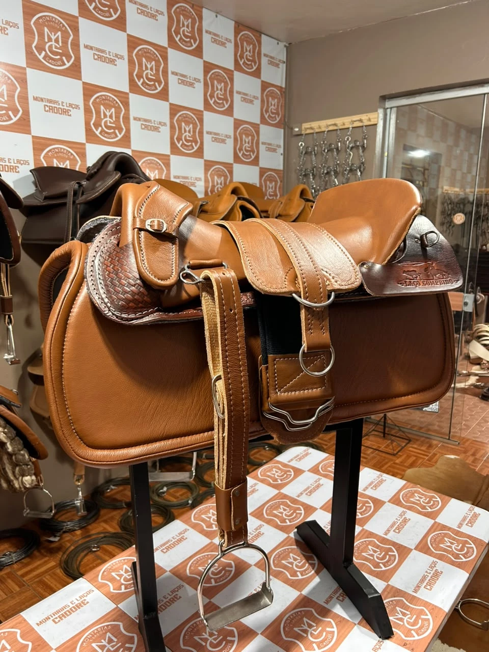 Kit Sela Freio de Ouro para cavalo