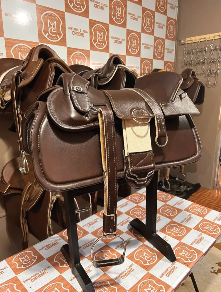 Kit Sela Freio de Ouro para cavalo