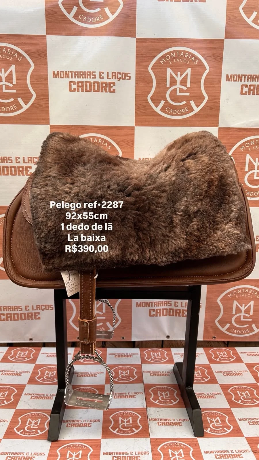 Pelego de Lã para cavalo