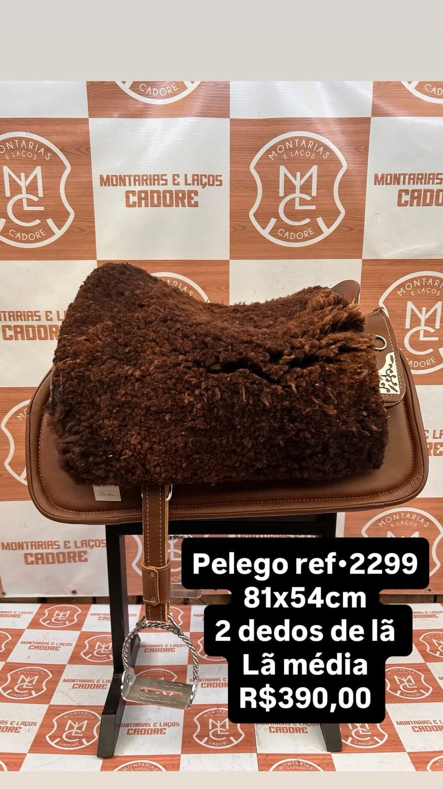 Pelego de Lã para cavalo