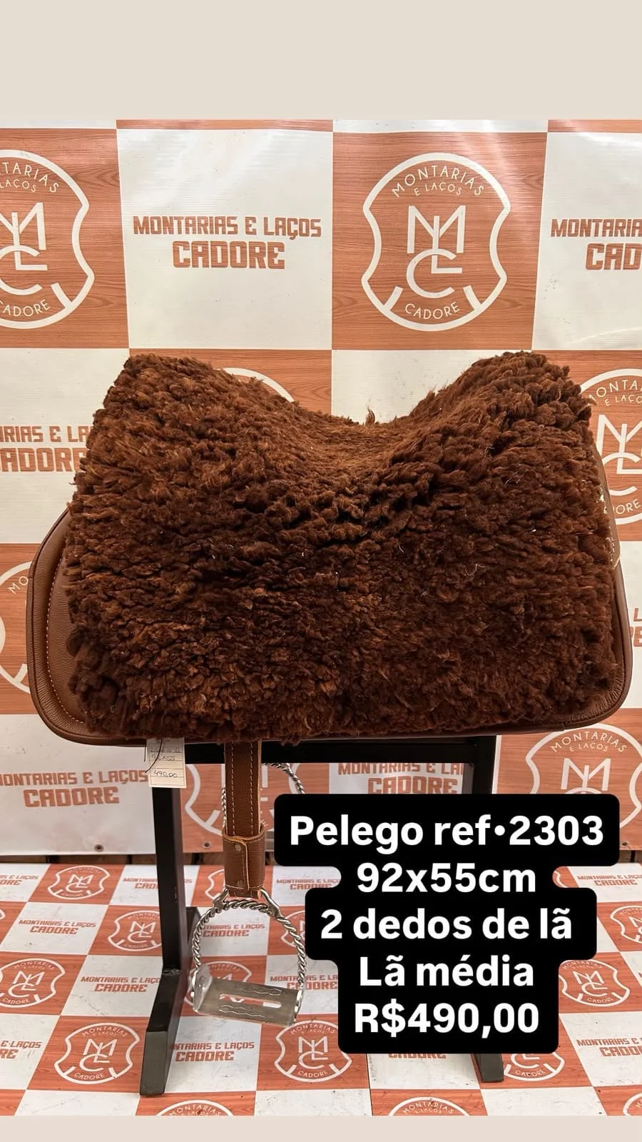 Pelego de Lã para cavalo