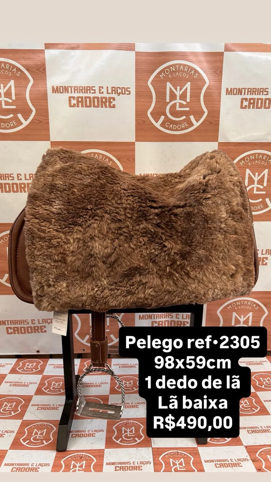 Pelego de Lã para cavalo