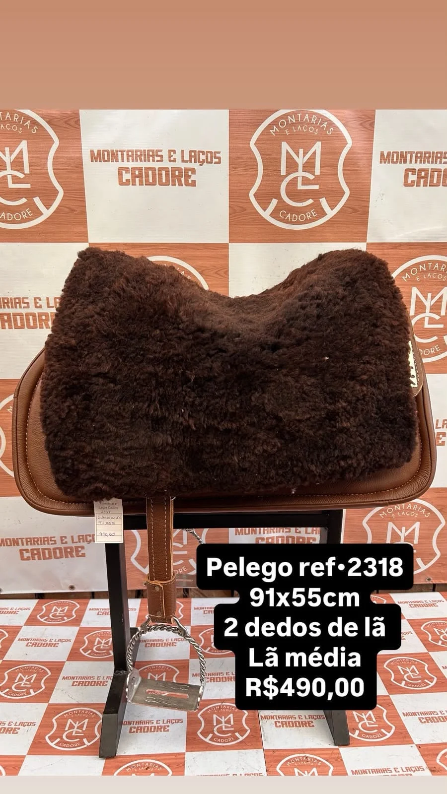 Pelego de Lã para cavalo