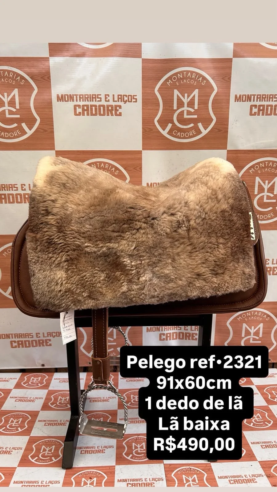Pelego de Lã para cavalo