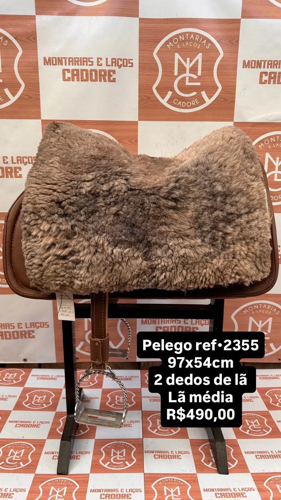 Pelego de Lã para cavalo