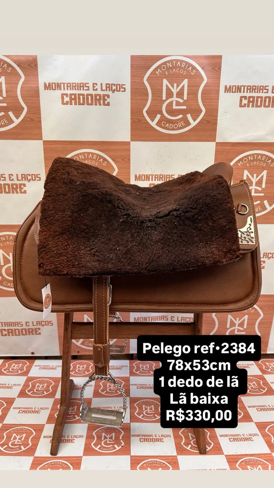 Pelego de Lã para cavalo