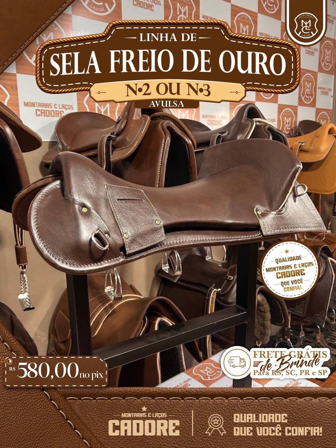 Sela Avulsa Nº2 ou Nº3 Assento Quadrado