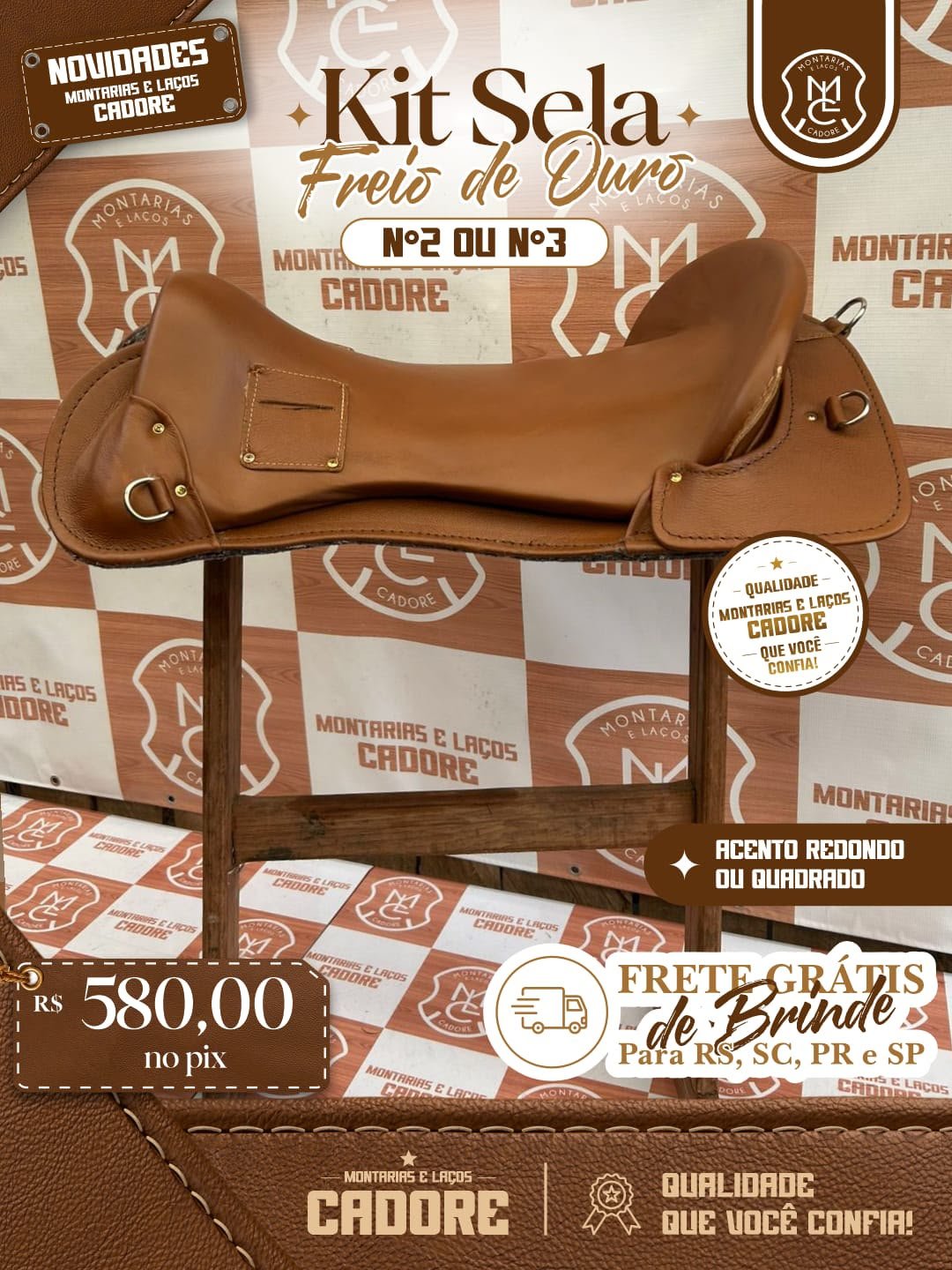 Sela Freio de Ouro Nº2 ou Nº3
