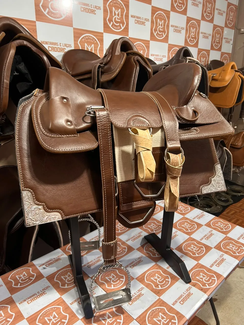 Kit Sela Aba Larga Prova Ginete para cavalo