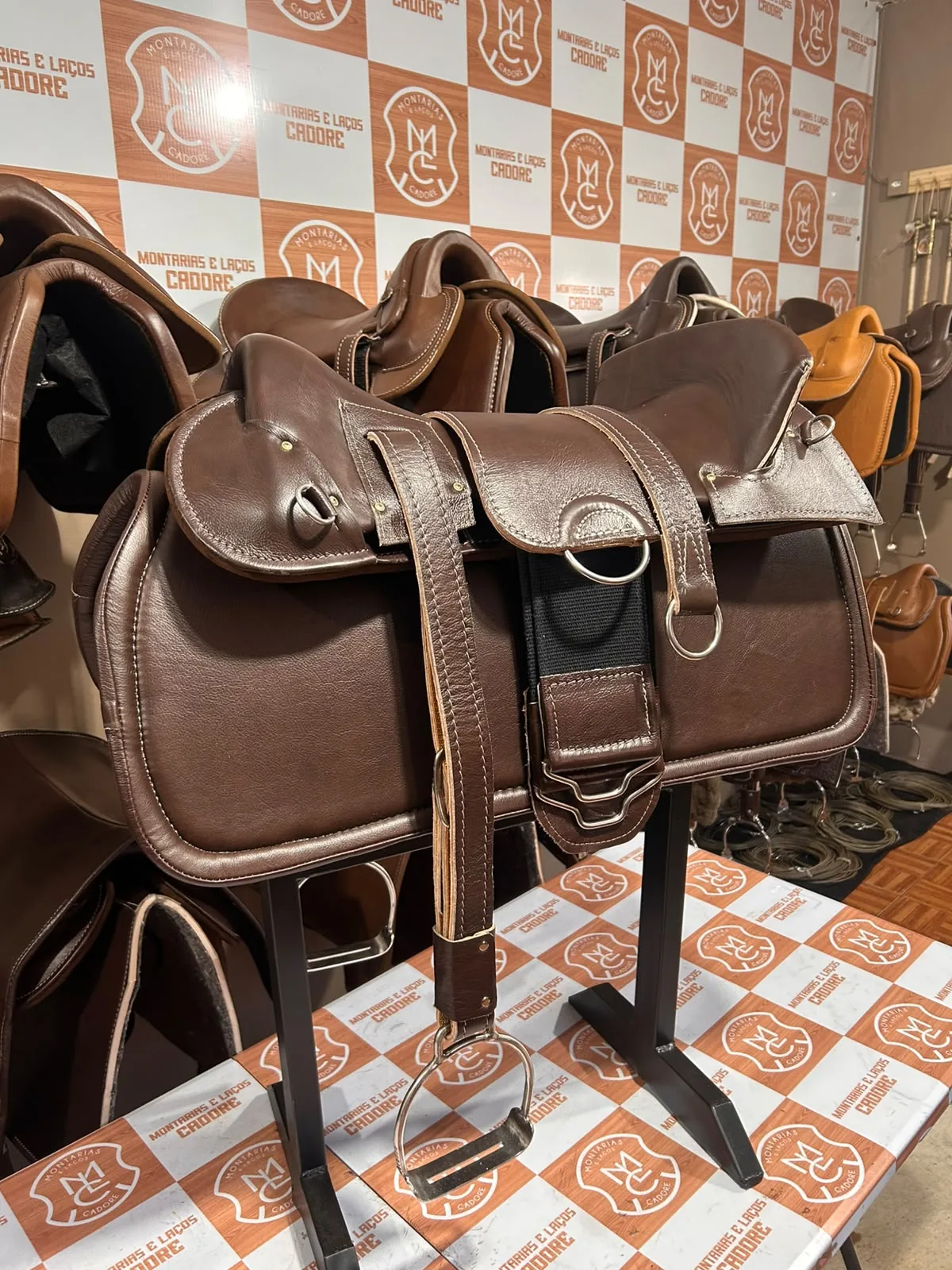 Kit Sela Freio de Ouro Prova Ginete para cavalo